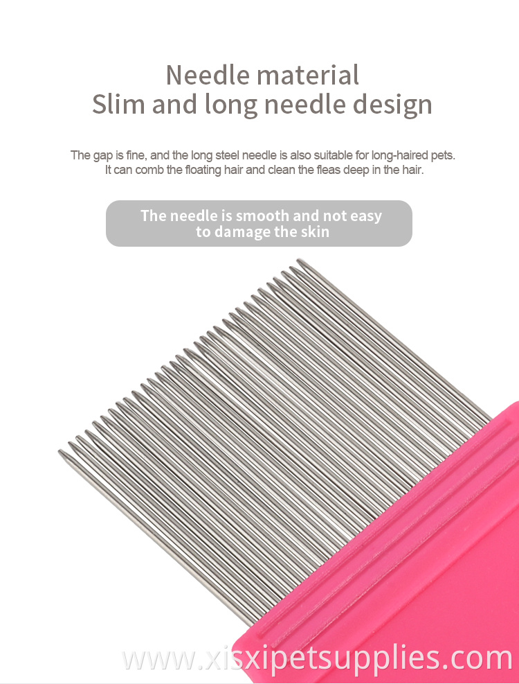 Factory Wholesale Pet Flea Iice Cleaner Comb Pet Cat Dog Needle Comb With Magnifying Glass